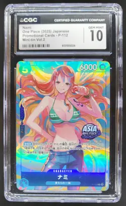 2025 ONE PIECE JP NAMI MINI TIN PROMO P-112 CGC 10 A PT - Image 1