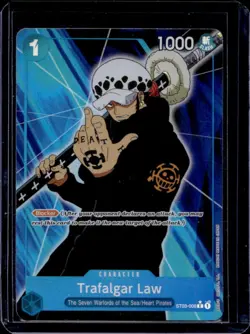2022 One Piece Seven Warlords of Sea Trafalgar Law Super Pre Release #ST03-008 - Image 1