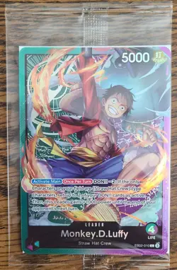 Monkey D Luffy Leader Sound Loader WITH Promo Sealed One Piece Card EB02-010 - Image 1