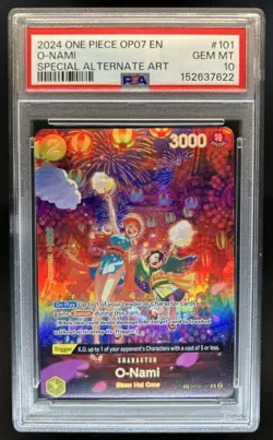 2024 One Piece 500 Years in the Future O-Nami Special Alt Art #OP06-101 PSA 10 - Image 1
