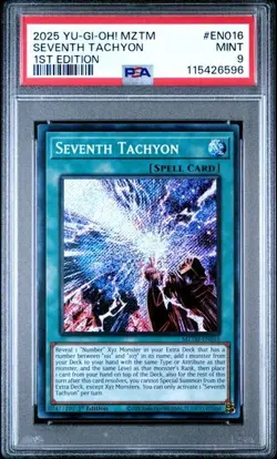 PSA 9 Yugioh Seventh Tachyon MZTM-EN016 Secret Rare 1st Edition - Image 3