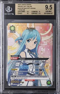 2025 UNION ARENA UE07BT/SAO SWORD ART ONLINE 1 STAR #071 ASUNA BGS 9.5 - Image 1