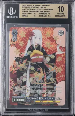 2025 WEISS SCHWARZ PROMOS EMILIA, SPARKLING KIMONO PR BGS 10 - Image 1