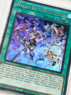 PSA 9 Yugioh Ultra Rare Maliss in Underground CRBR-EN021 1st Edition - Image 1