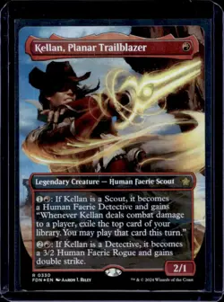 Magic The Gathering MTG Kellan, Planar Trailblazer Borderless Foil Rare #0330 - Image 1