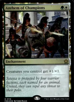 2024 Magic MTG Foundations Anthem of Champions Foil #0116 - Image 1