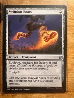 Swiftfoot Boots Commander Legends: Battle for Baldur's Gate Regular MTG NM - Image 1