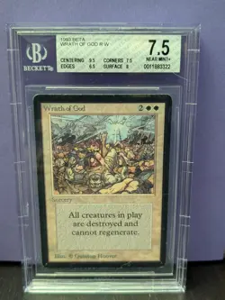 Wrath of God * BETA * BGS 7.5 NM+ * Magic the Gathering MtG Rare - Image 1