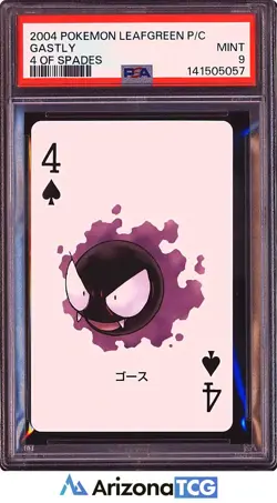 Pokemon 2004 Gastly 4 Of Spades LeafGreen Playing Card Japanese PSA 9 - Image 1