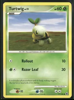 Turtwig 77/100 Common Majestic Dawn Pokemon Lightly Played - Image 1