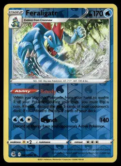 Feraligatr 057/264 Holo Rare Fusion Strike Pokemon Reverse Holo Near Mint - Image 1