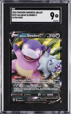 2020 POKEMON DARKNESS ABLAZE ULTRA RARE ##099 GALARIAN SLOWBRO V SGC 9 - Image 1