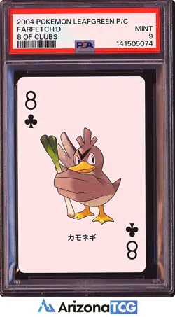 Pokemon 2004 Farfetch'd 8 Of Clubs LeafGreen Playing Card Japanese PSA 9 - Image 1