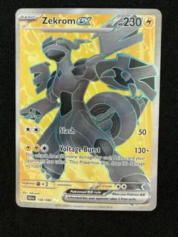 Pokemon TCG Zekrom EX 158/086 Ultra Rare Holo Black Bolt - Image 1