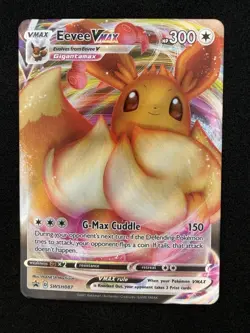 Pokemon TCG Eevee VMAX SWSH087 Black Star Promo Holo Gigantamax Sword & Shield - Image 1