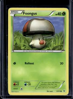2011 Pokemon Black & White Noble Victories Foongus #9/101 - Image 1