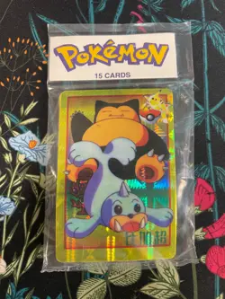 Snorlax Sealed Vintage Pack 1998 x15 Vending Stickers Prism Pokemon NM READ -5 - Image 1