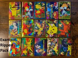 Snorlax Sealed Vintage Pack 1998 x15 Vending Stickers Prism Pokemon NM READ -5 - Image 3