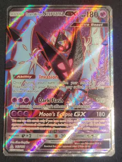 Pokemon SM-Ultra Prism Dawn Wings Necrozma GX Ultra Rare Full Art Holo 143/156 - Image 1