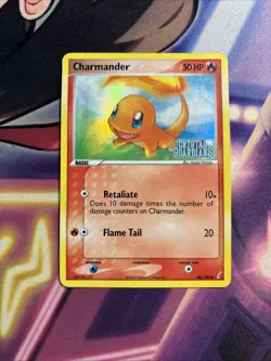 Charmander Stamped Reverse Holo Pokemon TCG Crystal Guardians 48/100 HP - Image 1