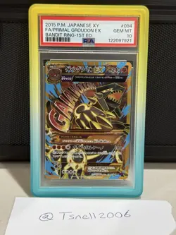 PSA 10 Primal Groudon EX Bandit Ring 094/081 UR Gold XY 2015 Japanese Pokemon - Image 1