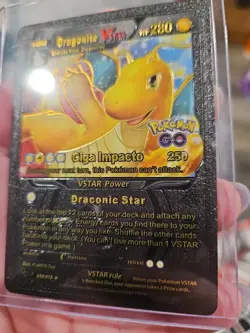 Dragonite VStar Black Foil Fan Art Vinyl Textured Collector Pokemon 050/078 - Image 5