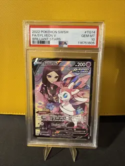 2022 Pokemon SWSH FA/SYLVEON VMAX Brilliant Stars TG#16 PSA10 - Image 1