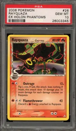 Pokemon Rayquaza EX Holon Phantoms Rare #26 PSA 10 Gem Mint - Image 1