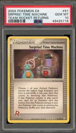 Pokemon Surprise! Time Machine EX Team Rocket Returns #91 PSA 10 Gem Mint - Image 1