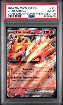 2024 POKEMON SVP EN-SV BLACK STAR PROMO #161 CHARIZARD EX PSA 8 - Image 1