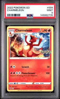 2022 POKEMON GO #009 CHARMELEON PSA 9 - Image 1