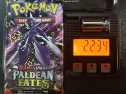 Pokemon Paldean Fates Booster Pack Sealed 22.34g 3.65mm - Image 1