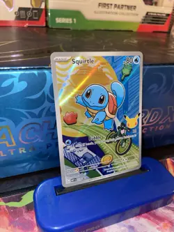 First Partner Illustration Squirtle Promo Full Art Holo 037 Pokemon TCG - Image 3