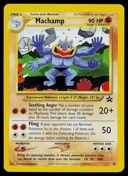 Pokemon Card - Machamp WoTC Black Star Promo 43 - Image 1