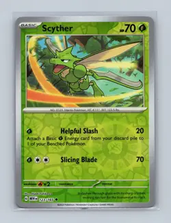 Scyther 123/165 Uncommon 151 Pokemon Reverse Holo Lightly Played - Image 1