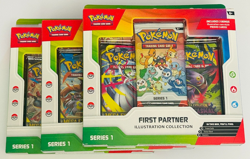 LOT (3) NEW & SEALED Pokemon TCG First Partner Illustration Collection Series - Image 1