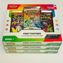 LOT (3) NEW & SEALED Pokemon TCG First Partner Illustration Collection Series - Image 2