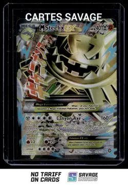 2016 Pokemon XY - Steam Siege M Steelix-EX #109/114 Mega/Rare Ultra - Image 1