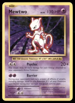 Pokemon TCG Mewtwo XY Evolutions 51/108 Regular Rare - Image 1