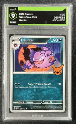 HAUNTER DEGREE 9 2024 POKEMON TRICK OR TRADE #103/162 MINT 8735 - Image 1