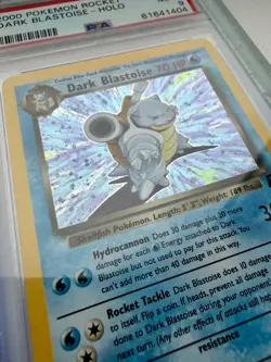 Dark Blastoise Holo Pokemon Card 3/82 Team Rocket Perfect Swirl 🌀PSA 9 w/ Guard - Image 4