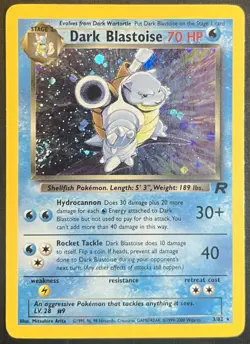 2000 Pokemon Team Rocket #3 Dark Blastoise Holo 💫HALF SWIRL💫 3/82 (LP) - Image 4