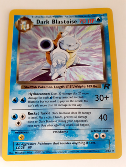 Vintage WOTC Team Rocket Holo Dark Blastoise (with swirl) 3/82 Pokemon Card - Image 3