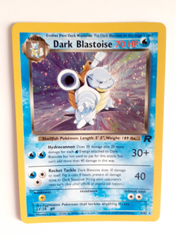 Vintage WOTC Team Rocket Holo Dark Blastoise (with swirl) 3/82 Pokemon Card - Image 5