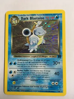 Pokemon Dark Blastoise mint condition holo foil swirl 3/82 team rocket wizards - Image 2