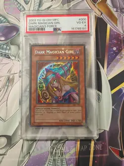 PSA 4 Dark Magician Girl MFC-000 Secret Rare 2003 Magician’s Force Yugioh Graded - Image 1