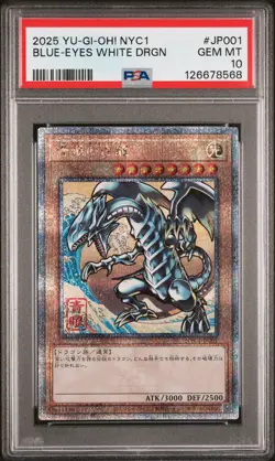 2025 YU-GI-OH! NYC 1#JP001 BLUE-EYES WHITE DRAGON PSA 10 - Image 1