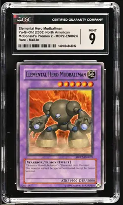Elemental Hero Mudballman MDP2-EN002K Mail-in Yu-gi-oh! CGC 9 Mint *022 - Image 1