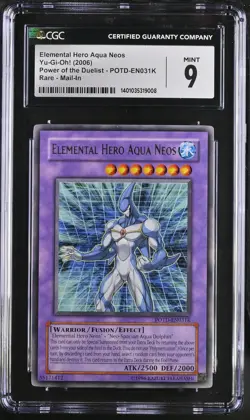 Elemental Hero Aqua Neos POTD-EN031K Mail-in Yu-gi-oh! CGC 9 Mint *008 - Image 1