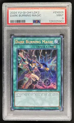 2016 Yu-Gi-Oh Legendary Decks II Promotional Dark Burning Magic LDK2-ENS05 PSA 9 - Image 1